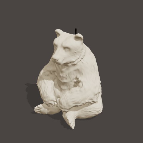 Meditating bear — candle, preview