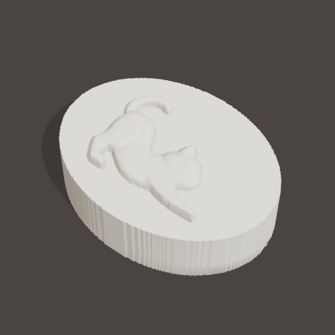 Stretching cat — soap, preview