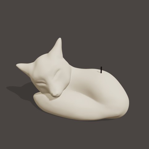 Sleeping fox cub — candle, preview