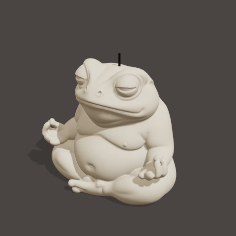 Zen frog — candle, preview