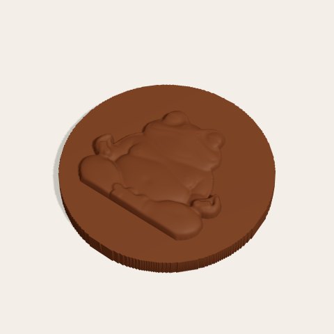 Zen frog — chocolate, preview