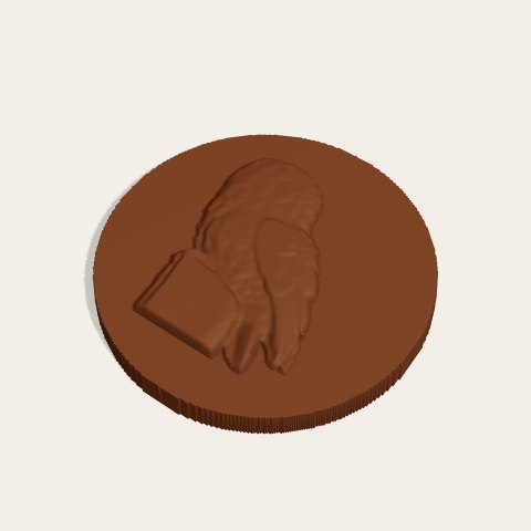 Snowy owl — chocolate, preview