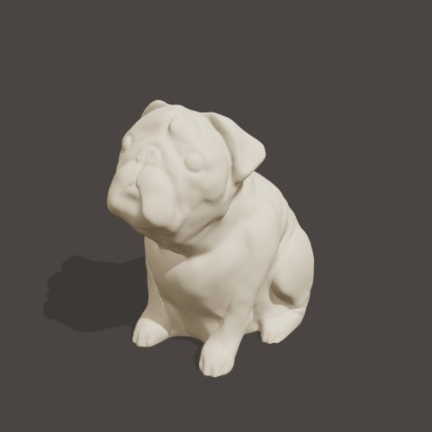Buddy the pug — candle, preview