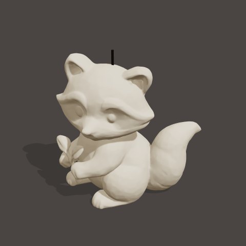Raccoon — candle, preview