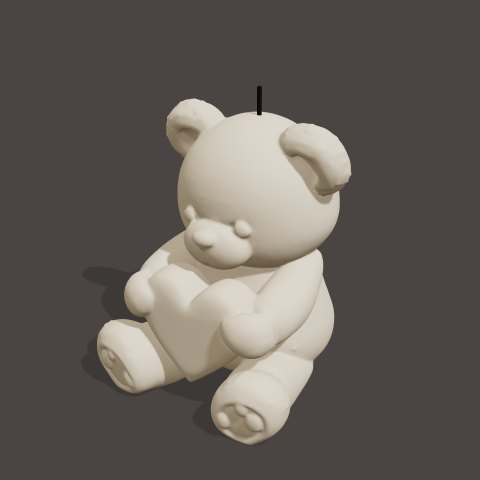Teddy bear — candle, preview